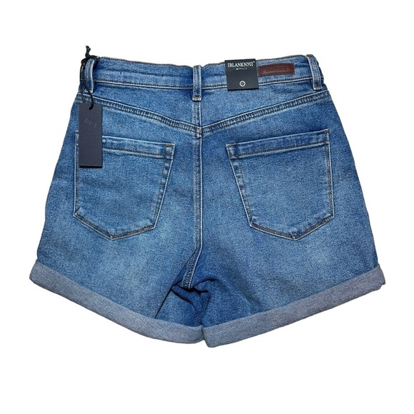 Blank NYC Medium Wash High Rise Rolled Denim Shorts US 27 - Picture 9 of 9
